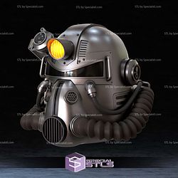 Cosplay STL Files T-51 Power Armor Helmet