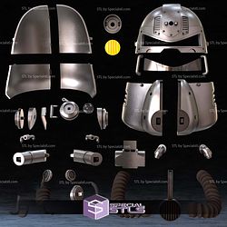 Cosplay STL Files T-51 Power Armor Helmet