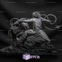 Ghost Rider Attack Pose 3D Printing Models