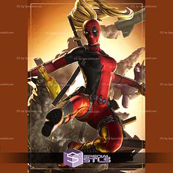 Lady Deadpool the Movie 2024 3D Printing Models