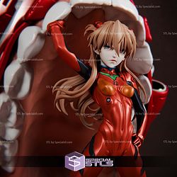 Asuka and EVA Diorama 3D Printing Models