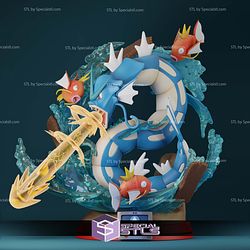 Gyarados Pokemon in Attack 3D Printing Models