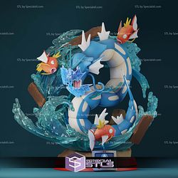 Gyarados Pokemon in Attack 3D Printing Models