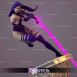 Psylocke Sexy in Action 3D Printing Models