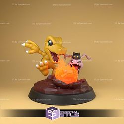 Agumon Spitting Fireball 3D Printer Files