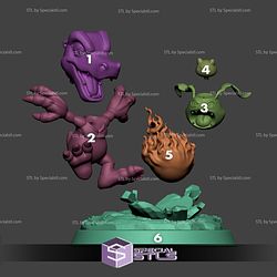 Agumon Spitting Fireball 3D Printer Files