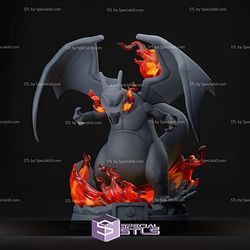 Charizard and Fire V2 Diorama 3D Printer Files