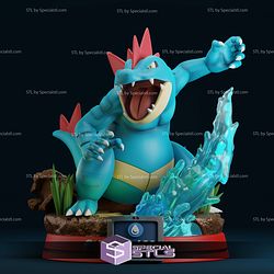 Feraligatr Pokemon Diorama 3D Printer Files