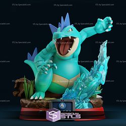 Feraligatr Pokemon Diorama 3D Printer Files