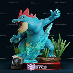 Feraligatr Pokemon Diorama 3D Printer Files