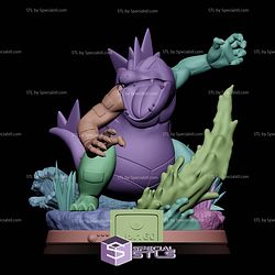 Feraligatr Pokemon Diorama 3D Printer Files