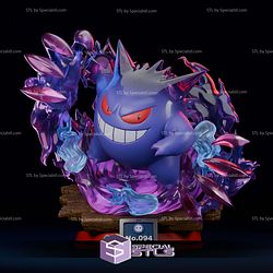 Gengar Pokemon Diorama 3D Printer Files