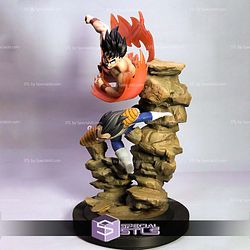 Goku Battle Vegeta Rock Base 3D Printer Files