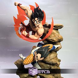 Goku Battle Vegeta Rock Base 3D Printer Files