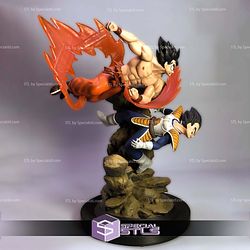 Goku Battle Vegeta Rock Base 3D Printer Files