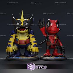 Agumon Deadpool Gabumon Wolverine 3D Printing Models