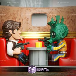 Chibi STL Collection - Han Solo vs Greedo