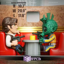 Chibi STL Collection - Han Solo vs Greedo