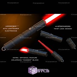 Cosplay STL Files Stranger Qimir Lightsaber