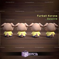 Furball Basic Korone Inugami Hololive 3D Printing Models