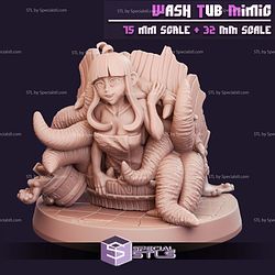 Wash Tub Mimic Girl Collection 3D Printing Models