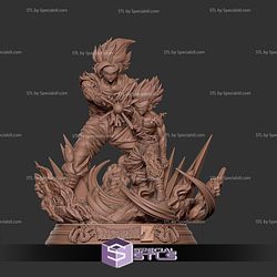 Goku and Gohan STL Files Kamehameha from Dragonball 3D Printable