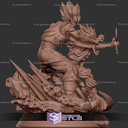 Goku and Gohan STL Files Kamehameha from Dragonball 3D Printable