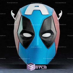 Cosplay STL Files Captain Deadpool Mask