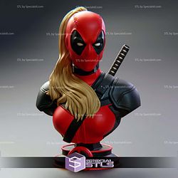 Simple STL Collection - Lady Deadpool Bust