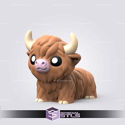 Super Basic STL - Flexi Highland Cow