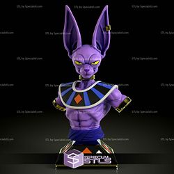 Beerus Sama Bust V3 3D Printing Models