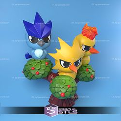 Chibi Trio Legendary Birds 3D Printing Models