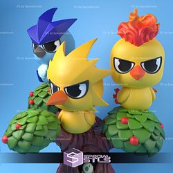 Chibi Trio Legendary Birds 3D Printing Models