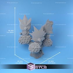 Chibi Trio Legendary Birds 3D Printing Models