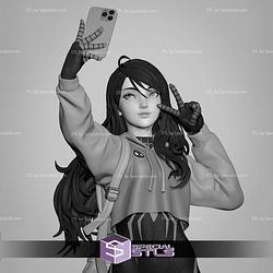 Spidergirl Selfie 3D Printing Models