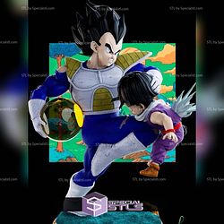 Vegeta Kick Gohan Kid 3D Printing Models