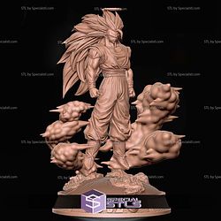 Goku SSJ3 Flying Cloud Digital STL Files