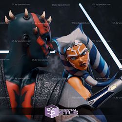 Ahsoka Tano vs Darth Maul Battle 3D Printing Models