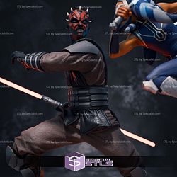 Ahsoka Tano vs Darth Maul Battle 3D Printing Models