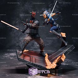 Ahsoka Tano vs Darth Maul Battle 3D Printing Models