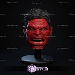 Custom Figure Head STL Collection - Red Hulk