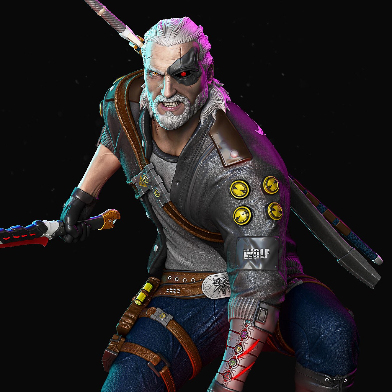 Geralt Cyberpunk 2077