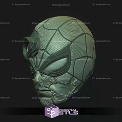 Custom Head STL - Spider-Man Ripped Mask Battle