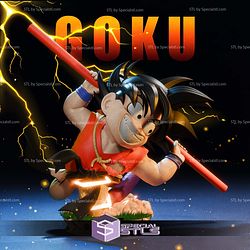 Goku Kid Fight Bust Digital STL Files