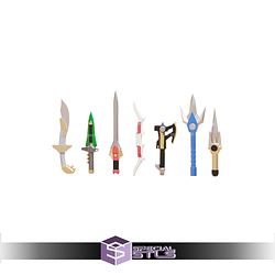 Lego 3D Print Collection - Power Rangers Weapons