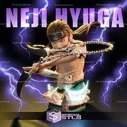 Neji Hyuga Attack Bust Digital STL Files