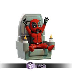 Super Basic STL - Baby Deadpool Popcorn Bucket