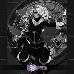 Black Cat Break Clock Digital STL Files