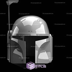 Cosplay STL Files Boba Fett Helmet Book of Boba Fett