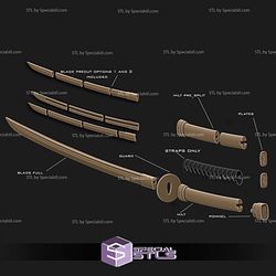 Cosplay STL Files Deadpool Katana and sheath